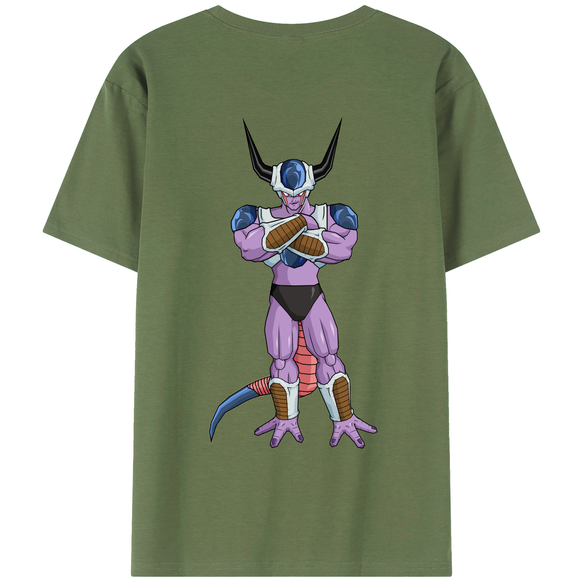 （画像用） ドラゴンボール フリーザ DRAGON BALL Frieza 綿100％ メンズ半袖Tシャツ（バックプリント） 通気性